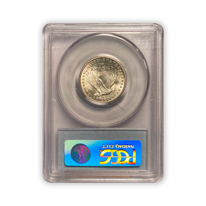 1917 Standing Liberty Quarter Philadelphia - PCGS MS64 FH Sight White