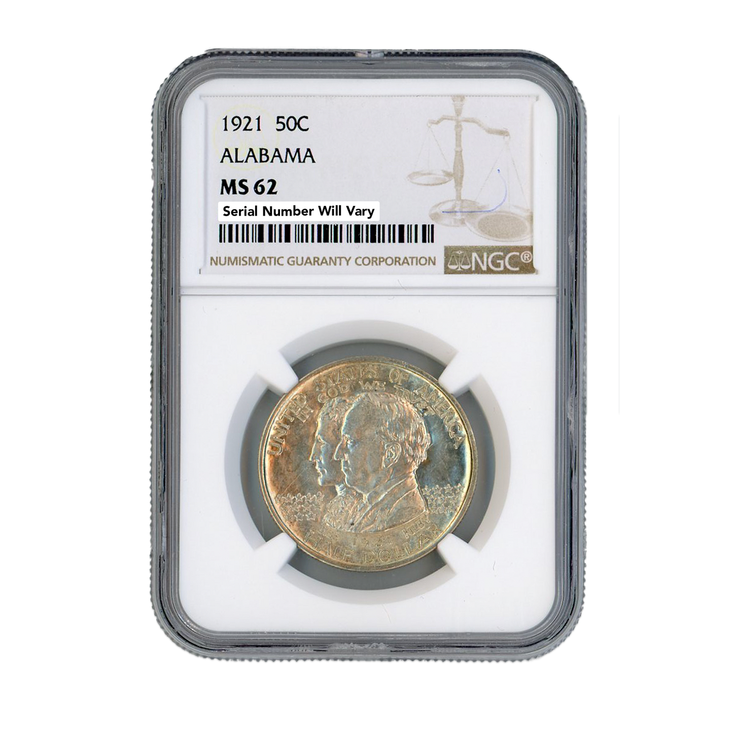 1921  Alabama Half Dollar Commemorative - NGC MS62