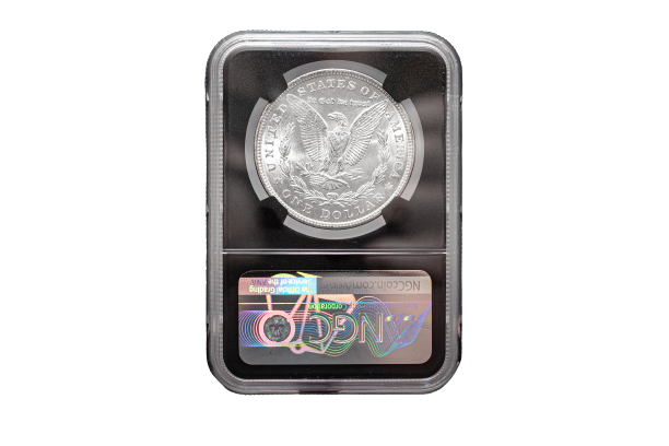 1921 Morgan Silver Dollar Philadelphia - NCG MS62 - 100th Anniversary Label Black core