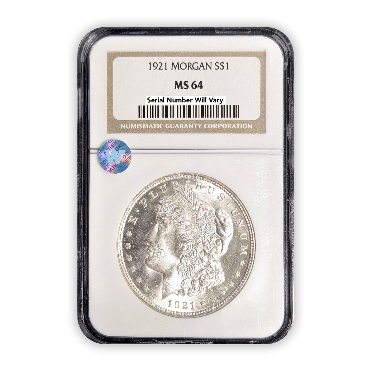 1921 Morgan Silver Dollar Philadelphia - NGC MS64 Sight White