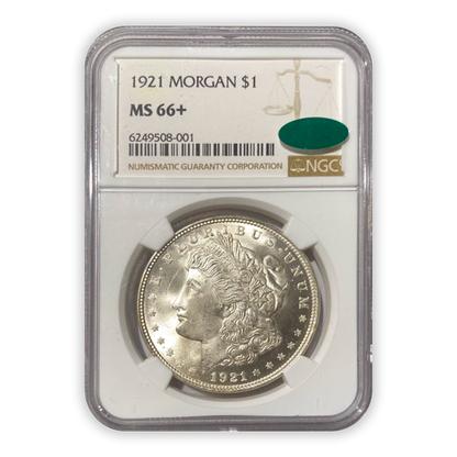 1921 P Morgan Silver Dollar Philadelphia - NCG MS66+ CAC
