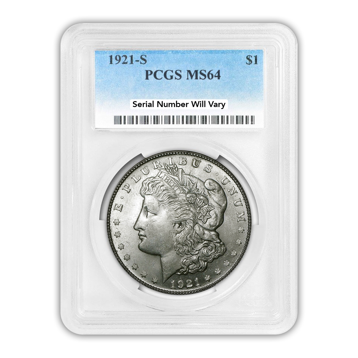 1921 Morgan Silver Dollar San Francisco - PCGS MS64