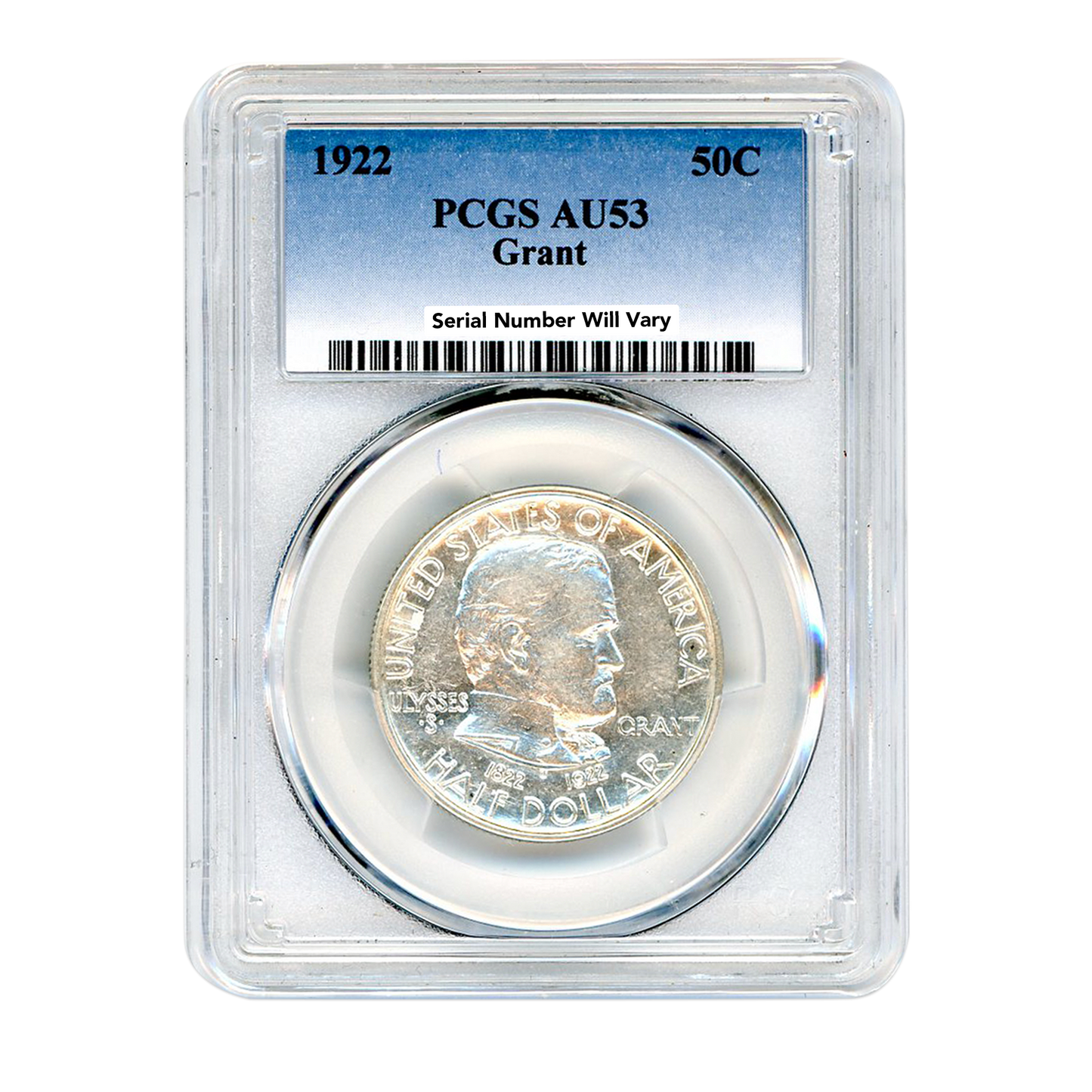 1922 Grant Silver Half Dollar - PCGS AU53