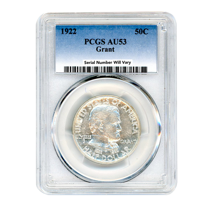 1922 Grant Silver Half Dollar - PCGS AU53