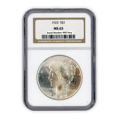1923 S Peace Silver Dollar San Francisco - NGC MS65