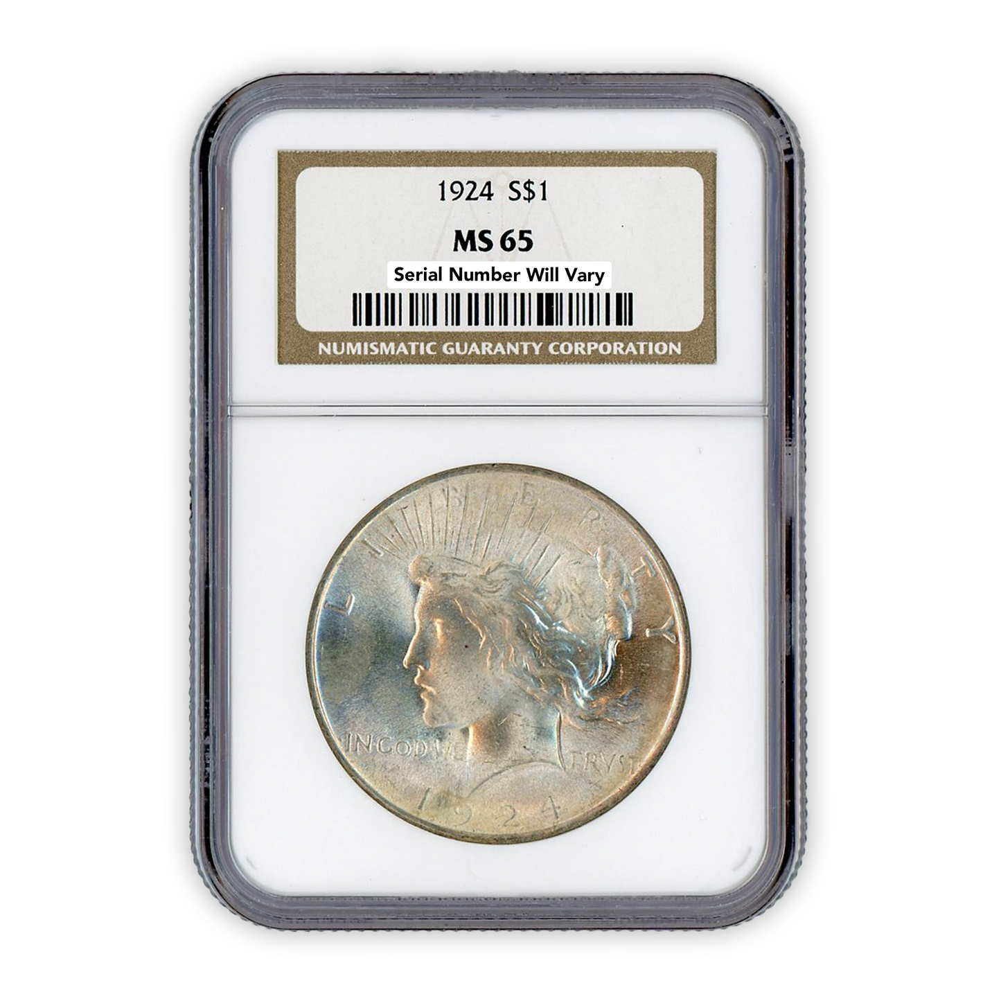 1924 S Peace Silver Dollar San Francisco - NGC MS65