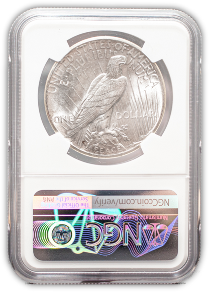1925 Peace Silver Dollar Philadelphia - NGC MS64 Wayne Miller Signature Label