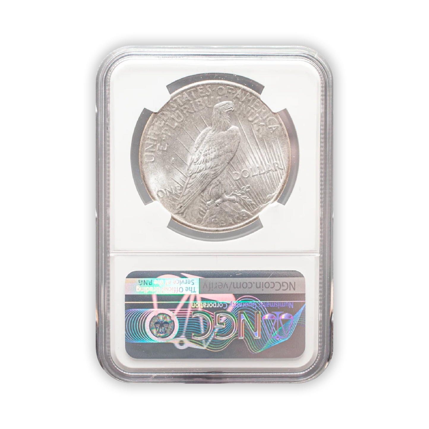 1925 Peace Silver Dollar Philadelphia - NGC MS63 Wayne Miller Signature Label