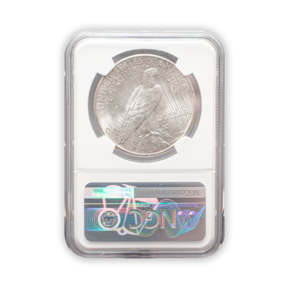 1925 Peace Silver Dollar Philadelphia - NGC MS63 Wayne Miller Signature Label
