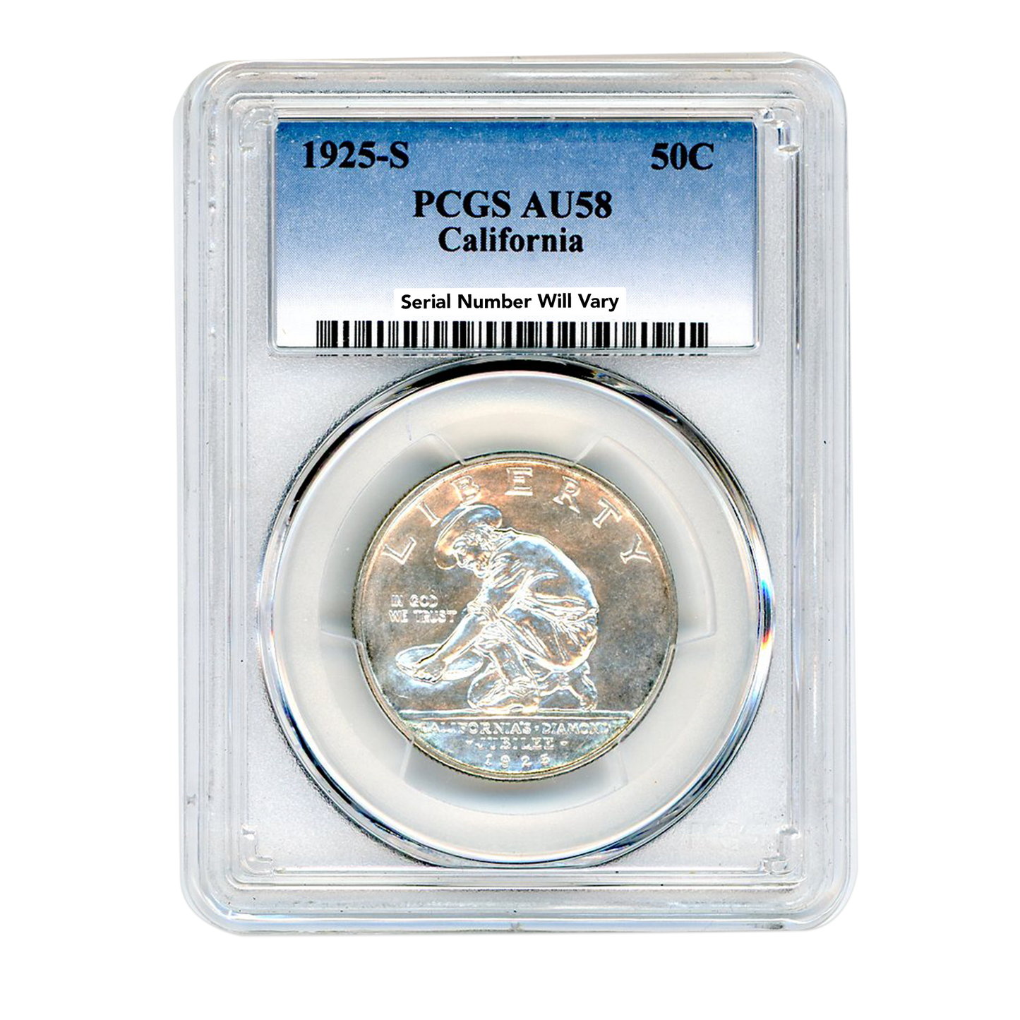 1925 S California Half Dollar San Francisco - PCGS AU58 Commemorative