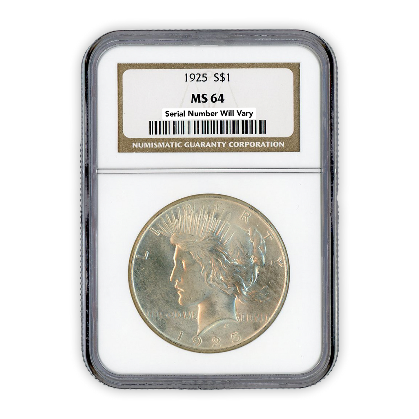 1925 S Peace Silver Dollar San Francisco - NGC MS64