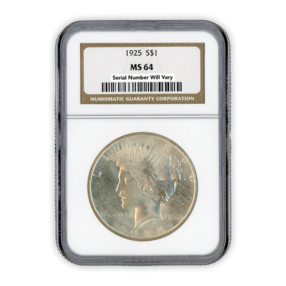 1925 S Peace Silver Dollar San Francisco - NGC MS64
