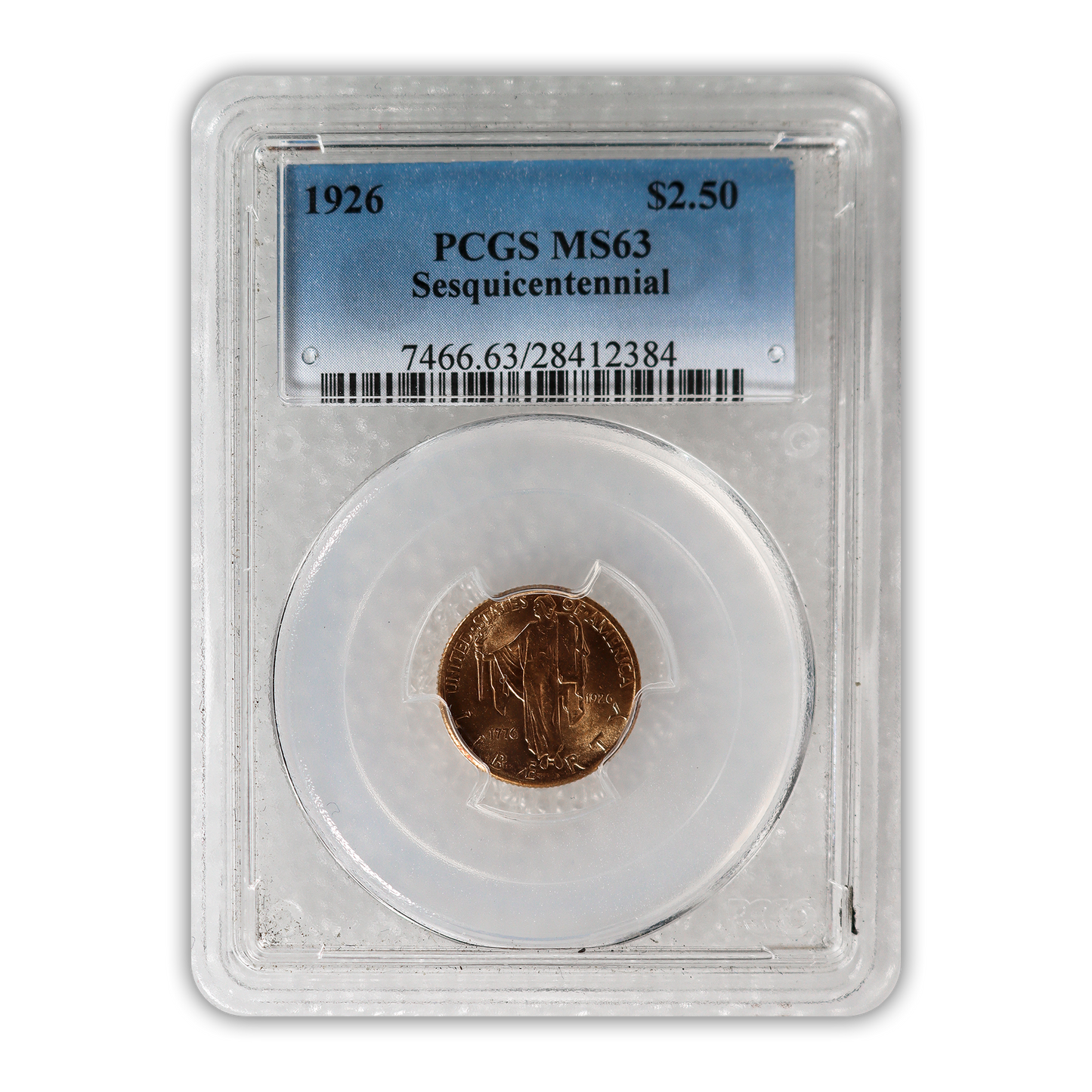 1926 Sesquicentennial $2.5 Gold Quarter Eagle - PCGS MS63