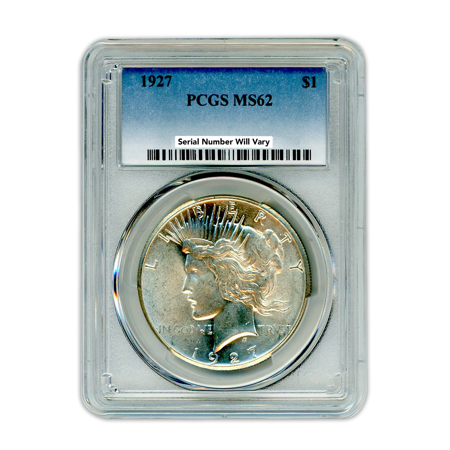 1927 Peace Silver Dollar Philadelphia -  PCGS MS62