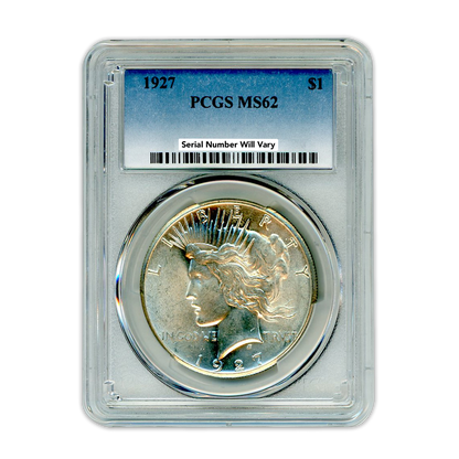 1927 Peace Silver Dollar Philadelphia -  PCGS MS62