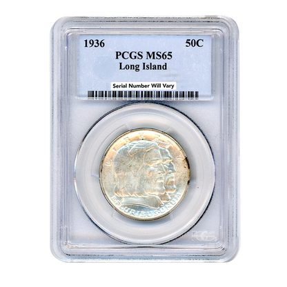 1936 Long Island Half Dollar Philadelphia - PCGS MS65 Commemorative
