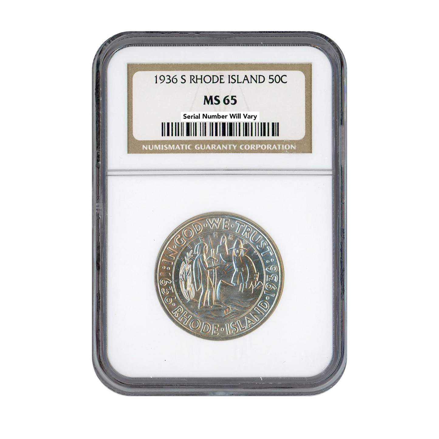 1936 S Rhode Island Commemorative - NGC MS65