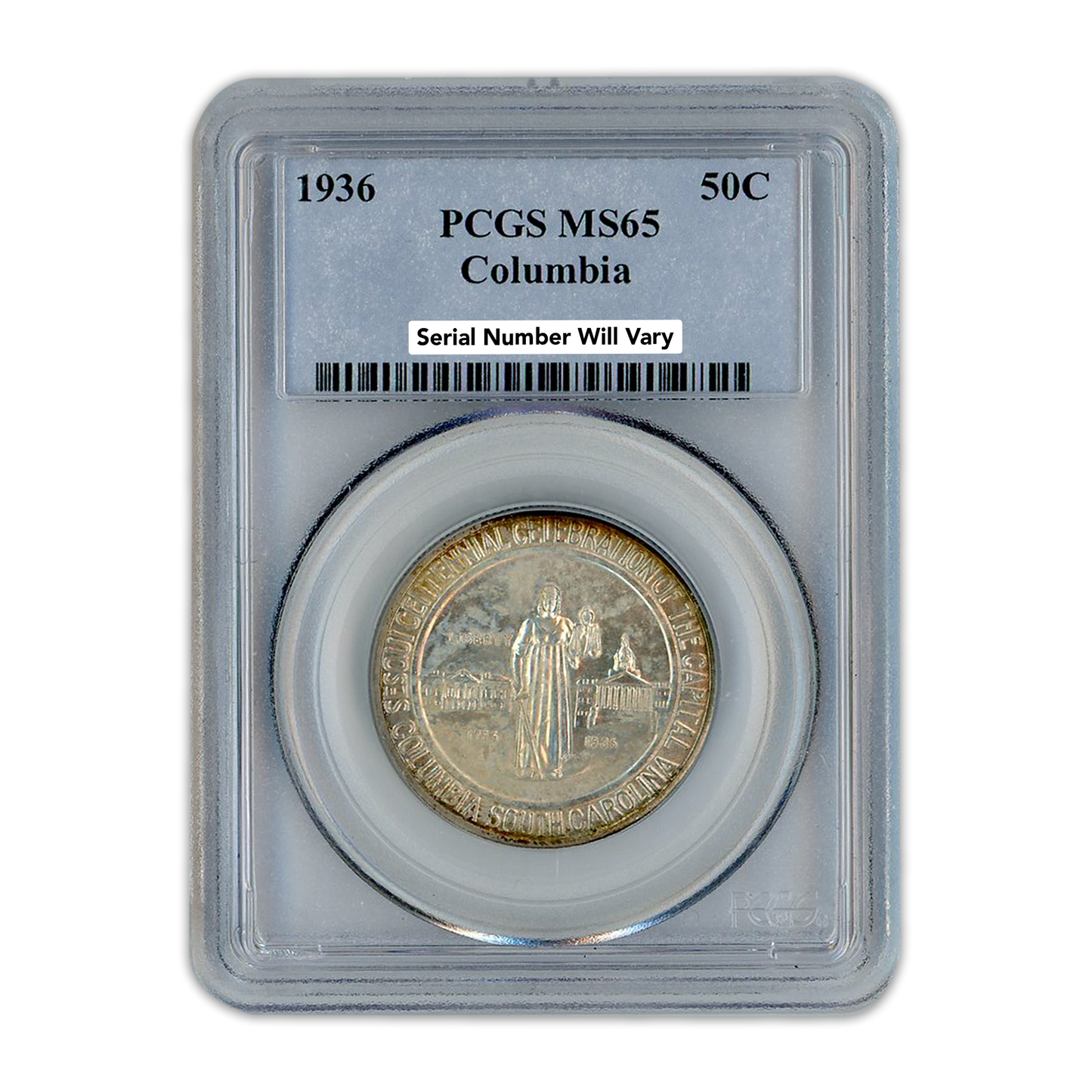1936 Silver Commemorative Columbia - PCGS MS65