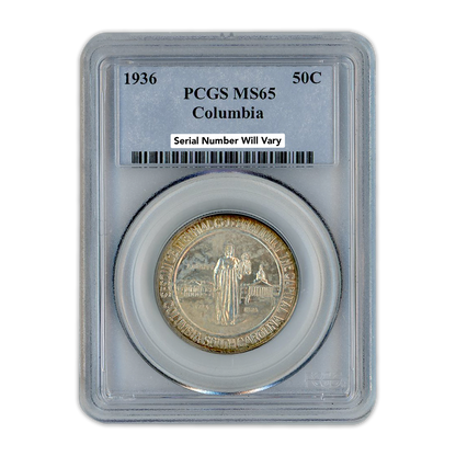 1936 Silver Commemorative Columbia - PCGS MS65