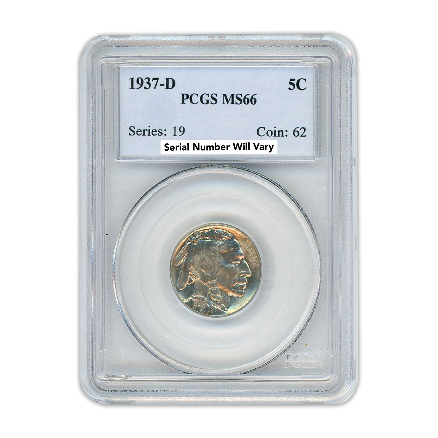1937 D 5C Buffalo Nickel Denver PCGS MS66