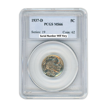 1937 D 5C Buffalo Nickel Denver PCGS MS66