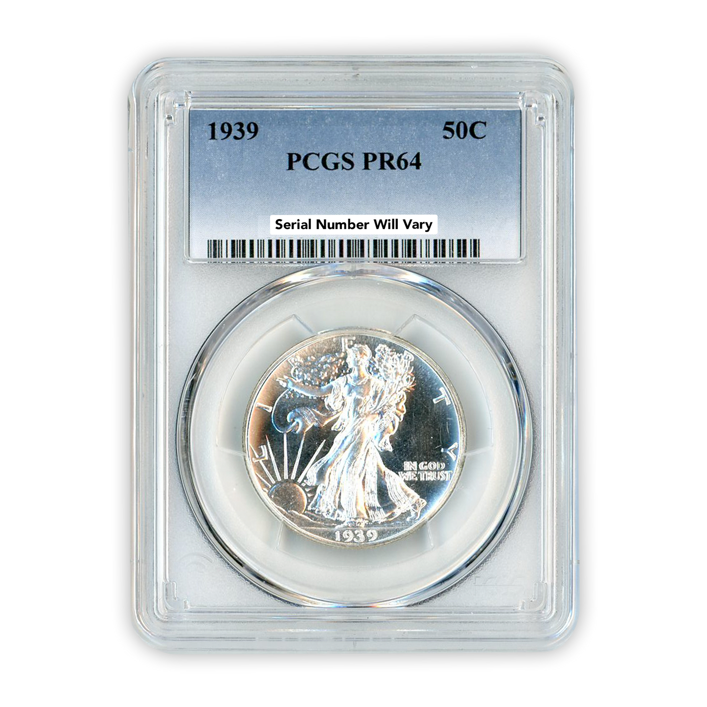 1939 Walking Liberty Half Dollar - PCGS PR64