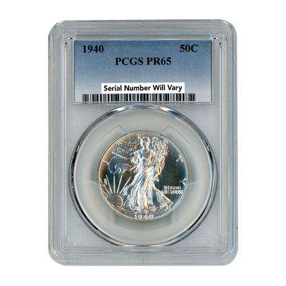 1940 Walking Liberty Silver Half Dollar Philadelphia - PCGS PR65