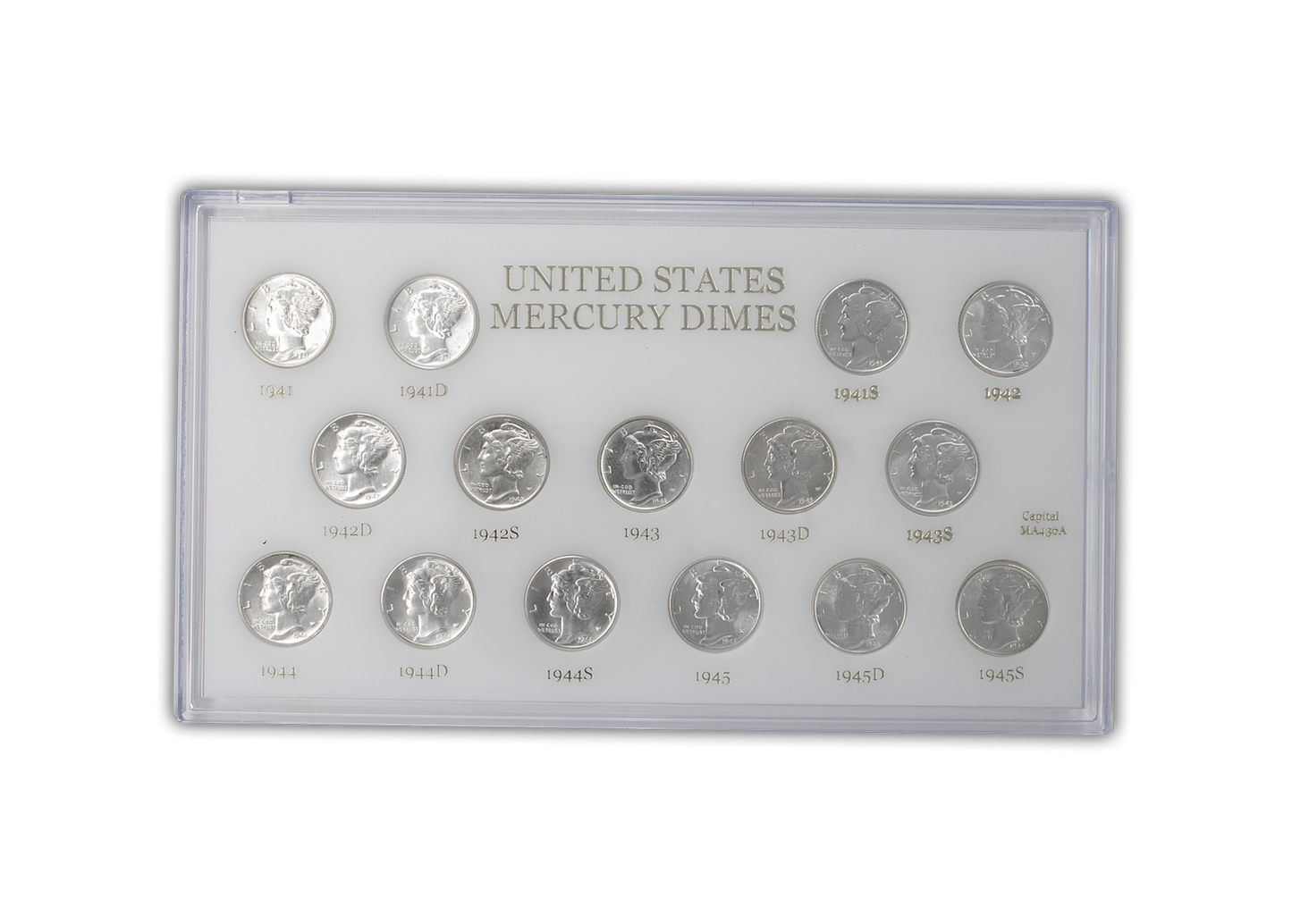 1941 - 1945 Mercury Dime Uncirculated Short Set