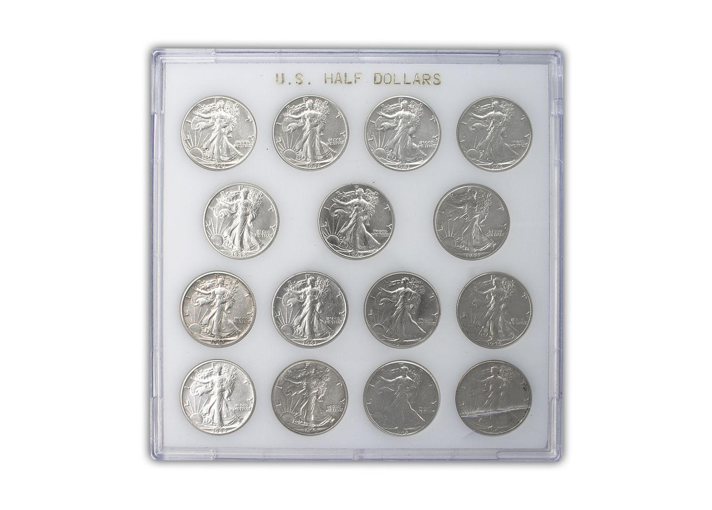 1941 - 1945 Walking Liberty Half Dollar PDS Slider Set