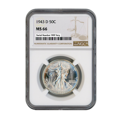 1943 D Walking Liberty Half Dollar NGC MS66