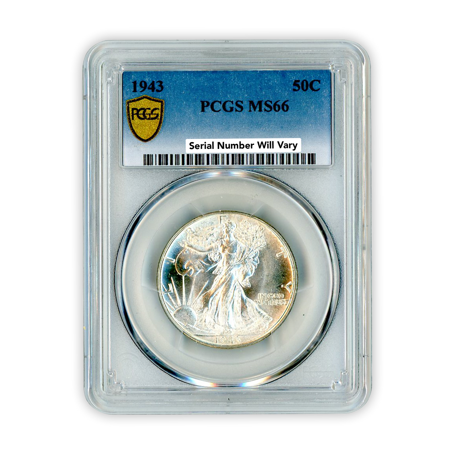 1943 Walking Liberty Half Dollar PCGS MS66
