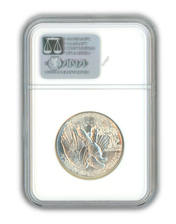 1945 Walking Liberty Silver Half Dollar Denver - NGC MS66