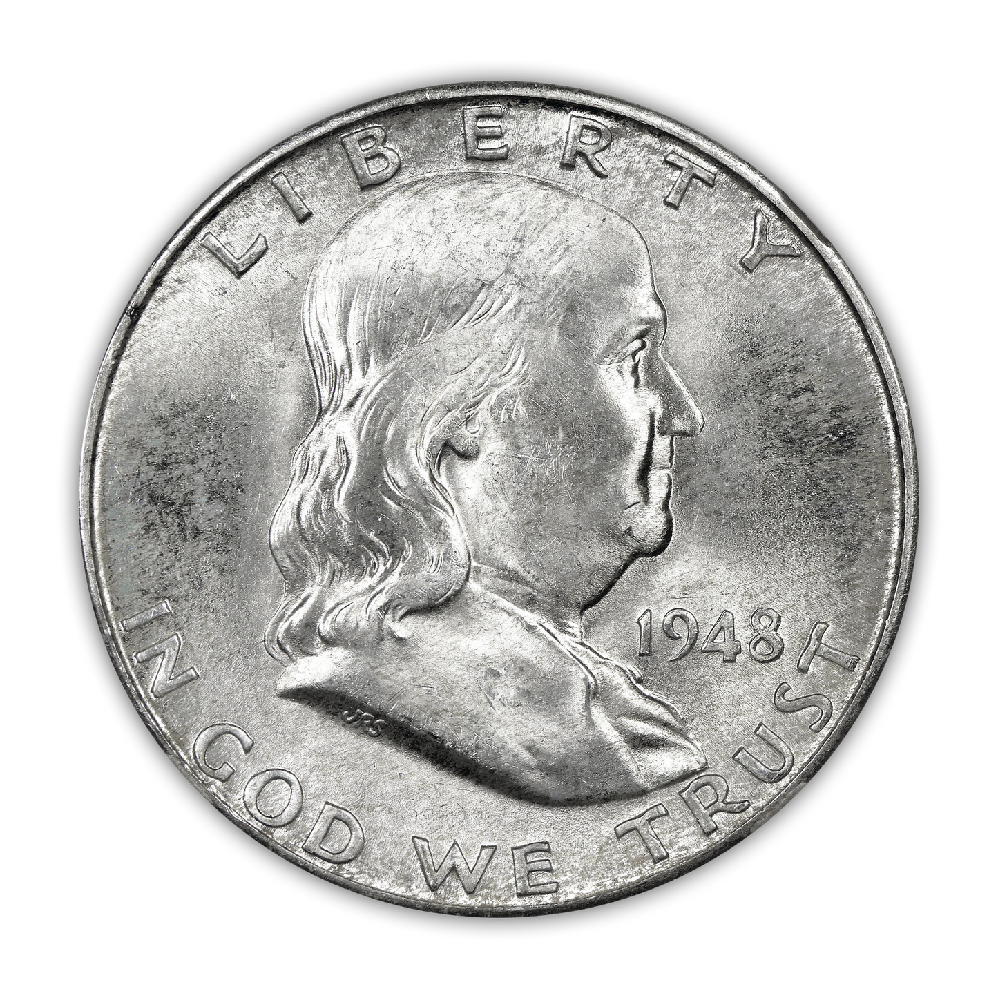 1948 Franklin 90% Silver Half Dollar Denver - Uncirculated