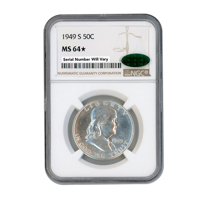 1949 S Franklin Silver Half Dollar -  NGC MS64 Star CAC