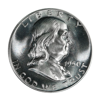 1950 Franklin 90% Silver Half Dollar Philadelphia - Proof