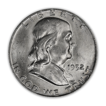 1952 Franklin 90% Silver Half Dollar Denver - Uncirculated