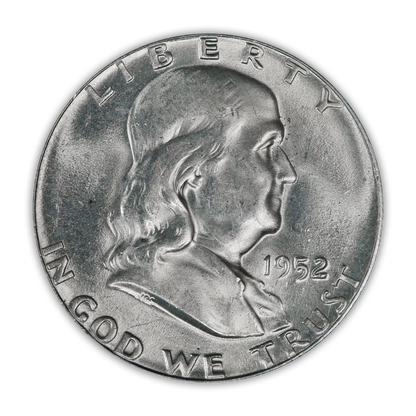 1952 Franklin 90% Silver Half Dollar Philadelphia - Uncirculated