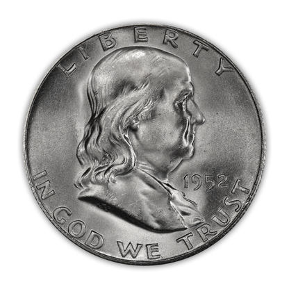 1952 Franklin 90% Silver Half Dollar San Francisco - Uncirculated
