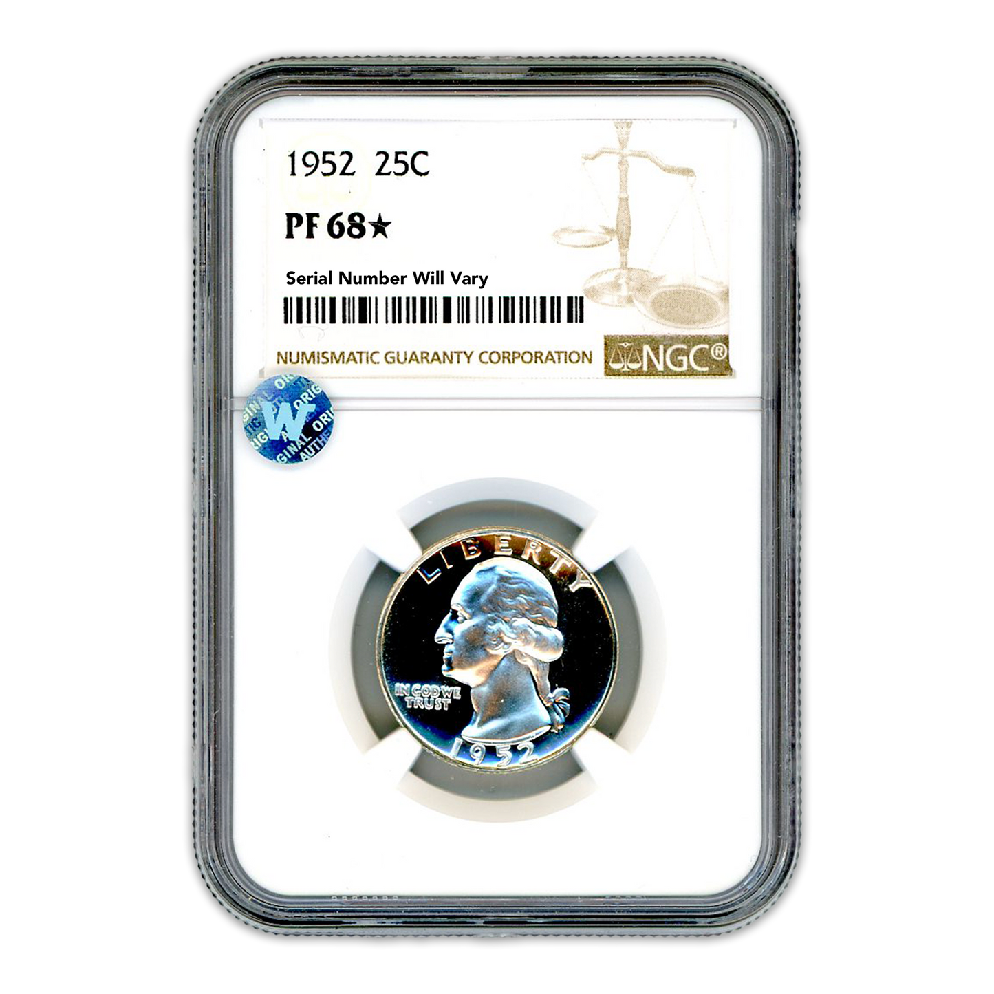 1952 Washington Silver Quarter - NGC PF68 Star Sight White