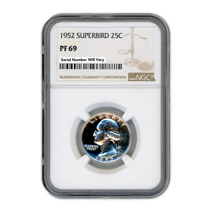 1952 Washington Silver Quarter - Superbird - NGC PF69