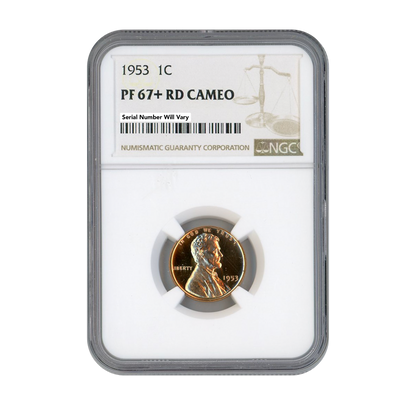 1953 Lincoln Wheat Cent - NGC PF67+ Star RD Cameo