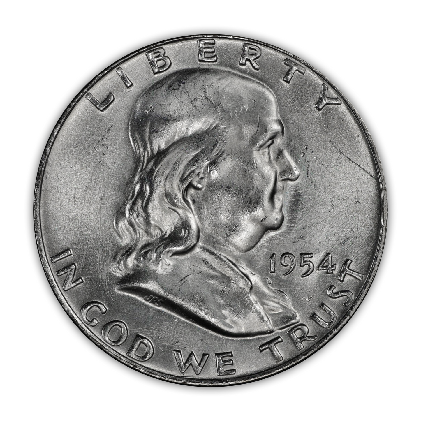 1954 Franklin 90% Silver Half Dollar Denver - From Original Bank Roll