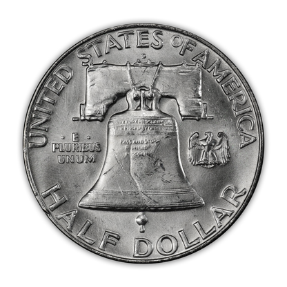1954 Franklin 90% Silver Half Dollar Denver - From Original Bank Roll