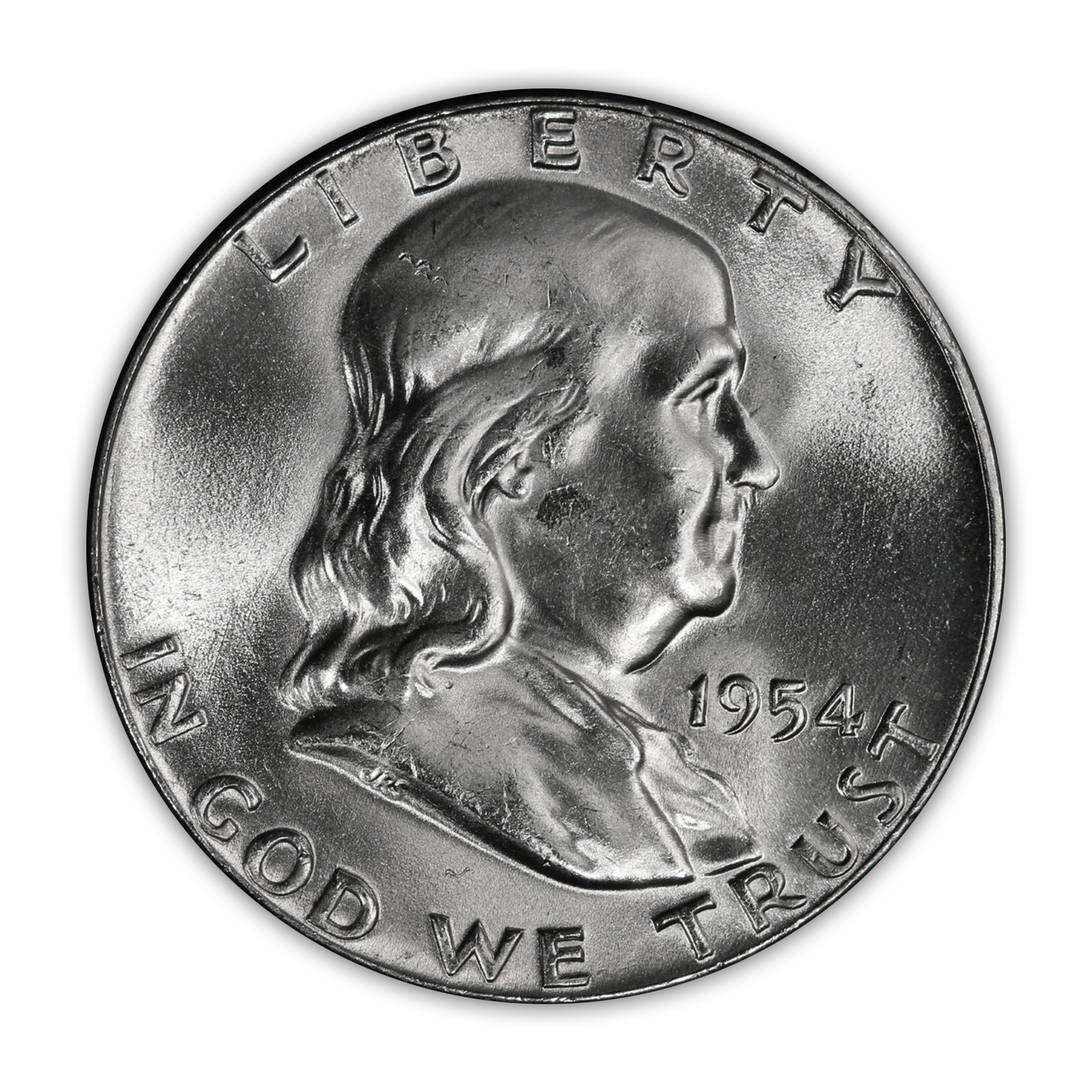 1954 Franklin 90% Silver Half Dollar Philadelphia - Uncirculated