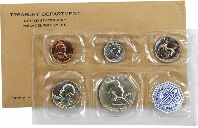 1955 US Proof Set - 5 Coins