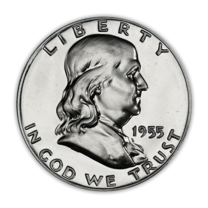 1955 Franklin 90% Silver Half Dollar Philadelphia - Proof