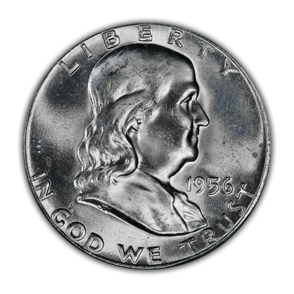 1956 Franklin 90% Silver Half Dollar Philadelphia - Proof