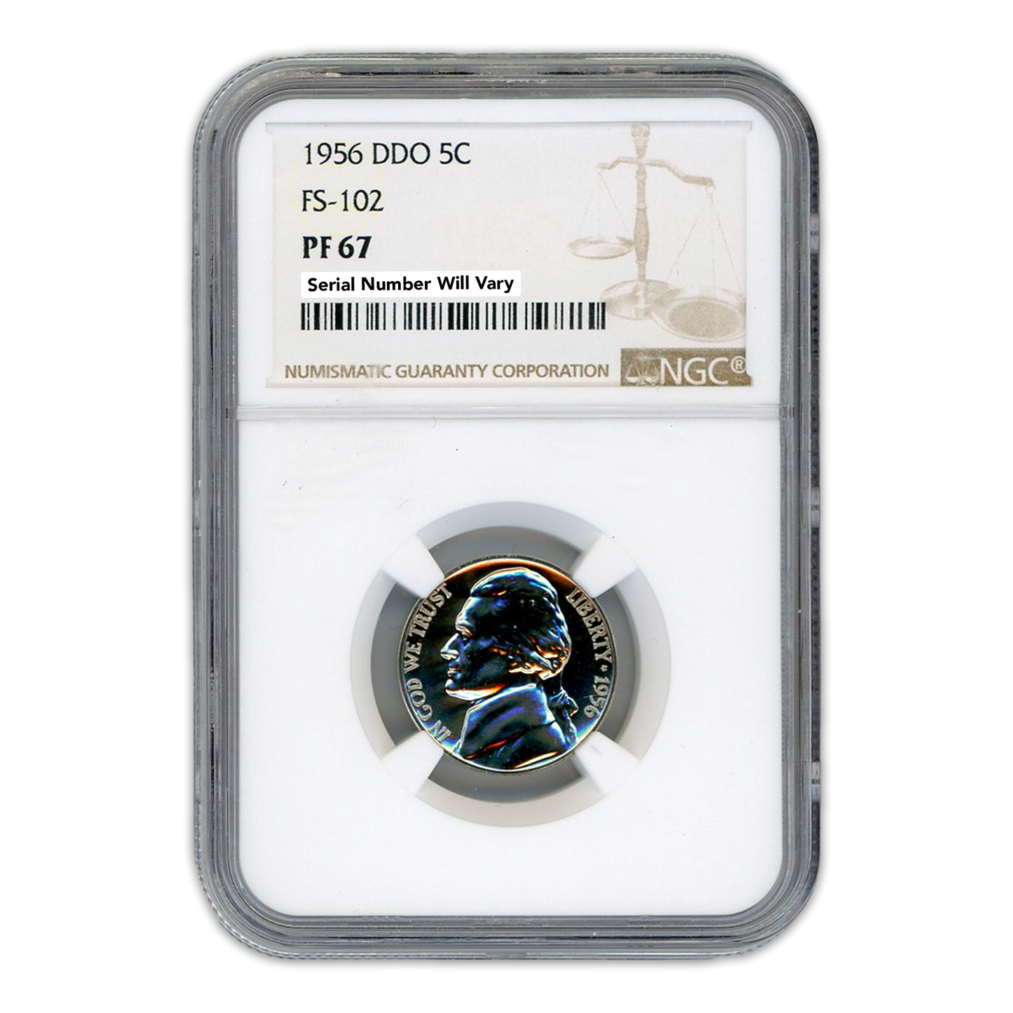1956 Jefferson Nickel - DDO FS-102 NGC PF67