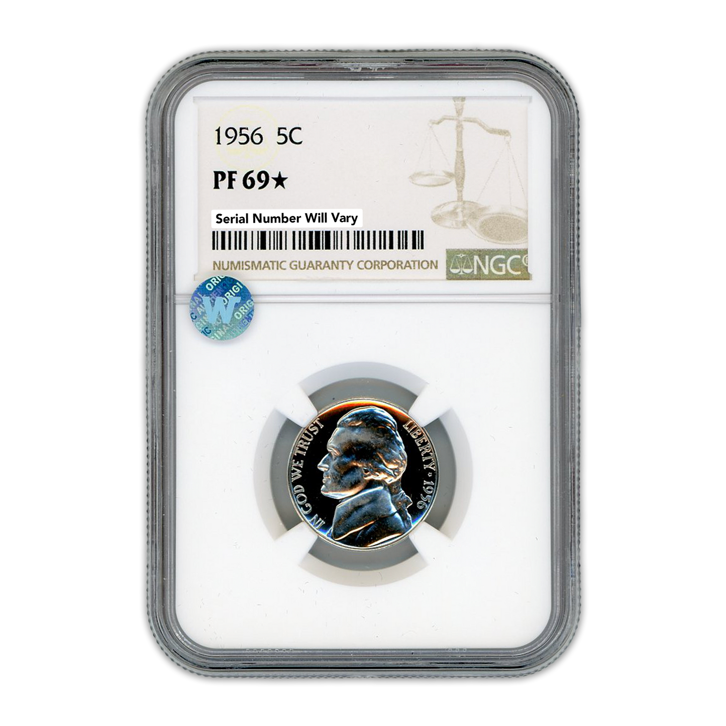 1956 Jefferson Nickel - NGC PF69 Star Sight White
