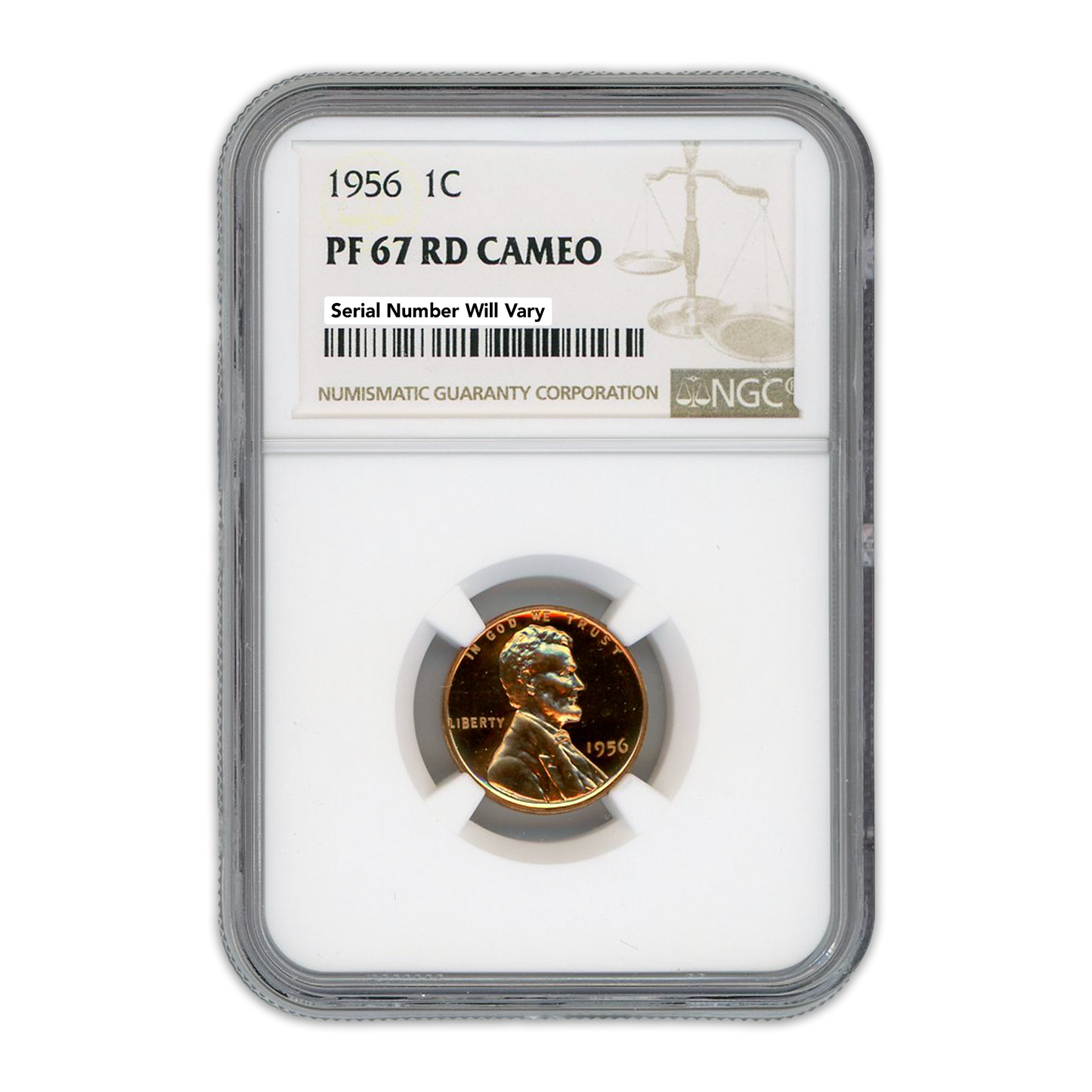 1956 1C PF67 RD CAMEO